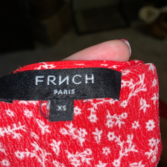 FRNCH Red Floral Amelie Dress XS - Picture 8 of 8